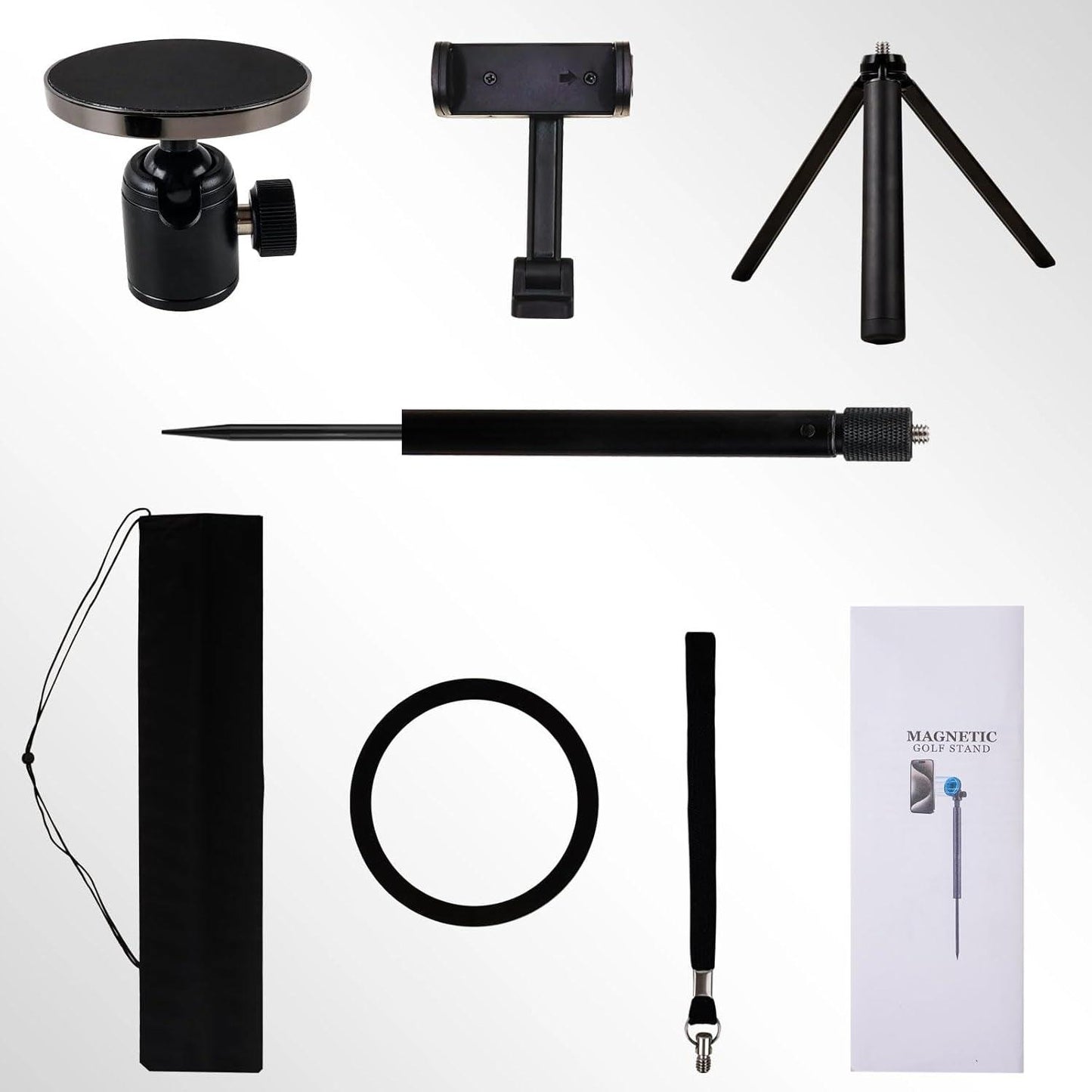 Golf Tripod & Monopod, Magnetic Golf Swing Phone Holder 54" Adjustable Aluminum, Golf Swing Training Aid Compatible with Magsafe Iphone Android Phones Camera Gopro - Universal Wellness Group Pty Ltd