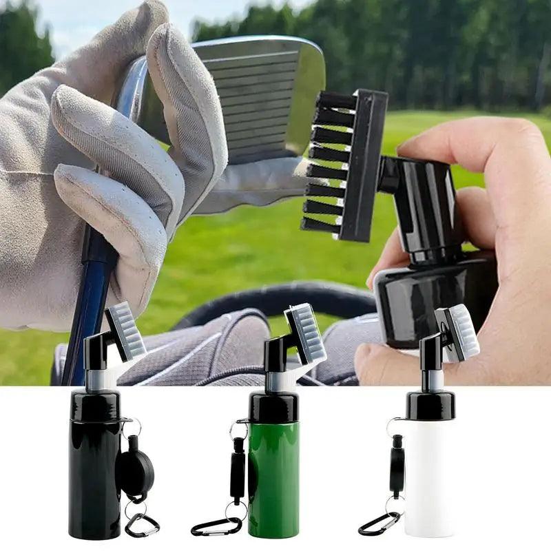 Golf Clubs Cleaning Brush Portable Golf Club Groove Brush with Push Type Water Bottle Water Brush Golf Swing Groove Cleaner - Universal Wellness Group Pty Ltd