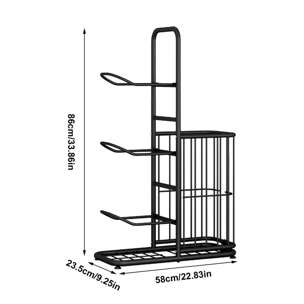 Ball Rack Vertical Basketball Ball Organiser Multilayer Metal Storage Rack - Universal Wellness Group Pty Ltd