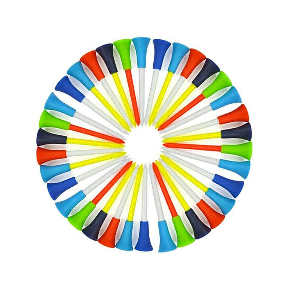110Pcs Plastic & Rubber Cushion Top Golf Tees 83Mm High Quality Fast Dispatch - Universal Wellness Group Pty Ltd